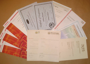 City & Guids certificates